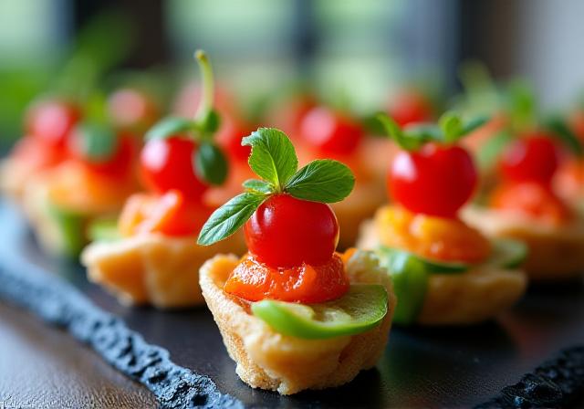 Farbenfrohes Fingerfood Variationen